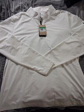 Nike White Quarter-Zip Long Sleeve Top